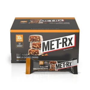 MET-Rx Big 100 Colossal Protein Bars, Vanilla Caramel Churro Meal Replacement... - Picture 1 of 4