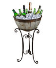 New Vintiquewise Galvanized Metal Beverage Cooler Tub with Stand, QI003289