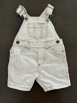 Carter's denim jean overall romper Handsome Little DUDE Baby Boy's Size 6M - Image 1 of 4