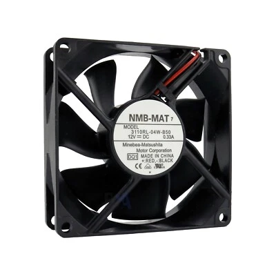 NMB Ventola 80mm 80x80x25 3110RL-04W-B50 12V DC Air Fan 0,33A 8cm 2 Fili (+/-)  - Immagine 1 di 2