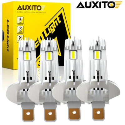 Комплект для переделки светодиодных ламп дальнего и ближнего света AUXITO 4x H1 6500K супербелые - Изображение 1 из 4