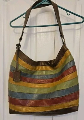 Bolso de imitación de cuero multicolor Liz & Co Y2k Foto 1 de 4