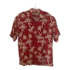 Hollis River Tiki Bar - hawaiianisches 100 % Rayonrot Bambus Druck Shirt Größe M (M713) - Bild 1 von 9