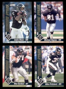 1992 Score Gridiron Stars Atlanta Falcons Set MICHAEL HAYNES ANDRE RISON GARDNER - Picture 1 of 1