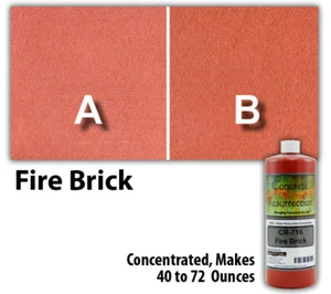 Professional Easy to Apply Water Based Concrete Stain Fire Brick 8oz  - Picture 1 of 3