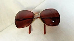 Safilo Elasta 203/P Red Gold Aviator Eyeglasses FRAMES Italy 130 203/p 442 - Picture 1 of 11