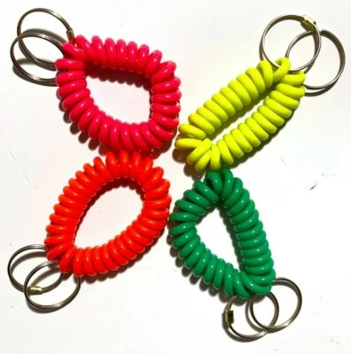 LOTE DE 4 pulseras bobina muñeca, neón con 2 llaveros, mamá, empleada de oficina, deportes Foto 1 de 4