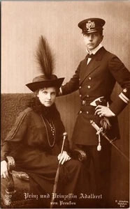 PRINCE ADALBERT AND PRINCESS ADELHEID OF PRUSSIA : ROYALTY - Picture 1 of 2