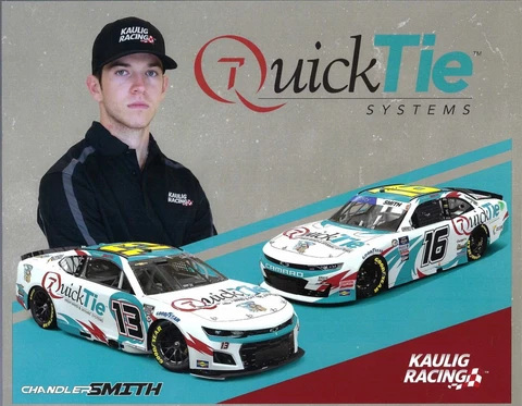 2023 CHANDLER SMITH "QUICK TIE SYSTEMS" #16 NASCAR CUP XFINITY SERIES POSTCARD Cover