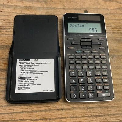 Sharp EL-546X  T Advanced D.A.L. Solar LCD Screen Scientific Calculator & Cover - Image 1 of 4