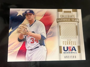 RILEY FERRELL 2013 Panini USA Baseball Stars & Stripes GU Jersey RELIC #'d/199 - Picture 1 of 1