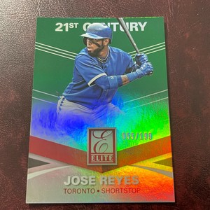 2015 Panini Elite Set JOSE REYES 21st Century GREEN PARALLEL Serial #055/199