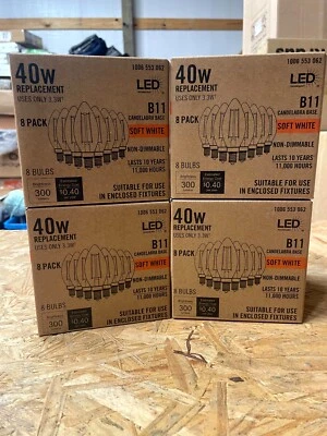 Vintage Edison CF352C 40-Watt Equivalent B11 Non-Dimmable LED Light Bulb (4 PK) - Image 1 of 4