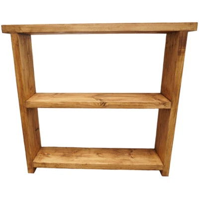 Bookshelf Shelving Unit Reclaimed Solid Wood Timber Storage Display Furniture - Image 1 of 4