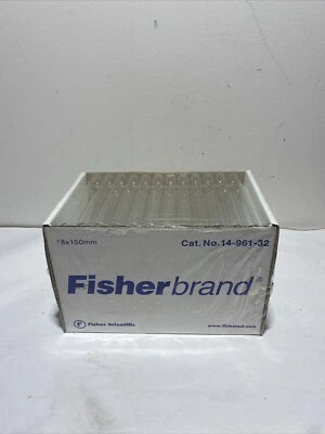 Fisherbrand 18 x150 mm Borosilicate Glass  Culture Tubes  (125 pk )  14-961-32 - Image 1 of 3