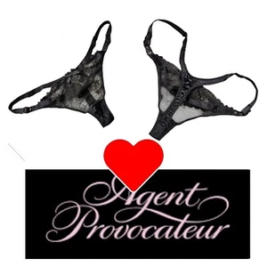 Agent Provocateur black lace thong size 4 - Picture 1 of 10