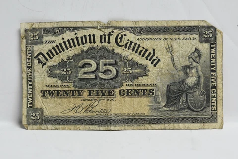1900 Canada 25 Cents Note (nb260) Cover