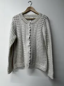 Falmer Heritage Strickjacke Pullover Gr. 18 Wollmischung Häkel Top Zustand - Bild 1 von 19