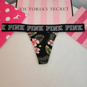 Y2K VS PINK Retired Thick Logo Band Cotton Extra Low Rise Thong Panty Size M - Imagen 1 de 4