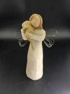 Vintage Willow Tree Engel der Freundschaft mit Welpe Susan Lordi 1999 Demdaco 5,5 x 3,5 Zoll - Bild 1 von 9