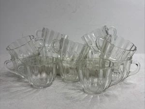 Set of 12 Vintage Clear Glass Punch Cups / Coffee Cups - Picture 1 of 8