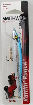 Smithwick ARB1232 4-1/2" Rattlin Rogue 1/3 OZ cromo con parte posterior azul Foto 1 de 4