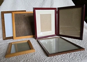 Lot Of 6 Wood PICTURE FRAMES Gallery Wall Mixed Sizes 5x7 8x10 - Picture 1 of 8