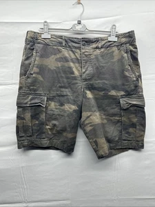 Abercrombie & Fitch Men Camouflage Cargo Shorts W36 Camo Utility Combat Button - Picture 1 of 7