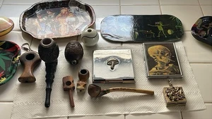 lots vintage wood pipe  - Picture 1 of 18