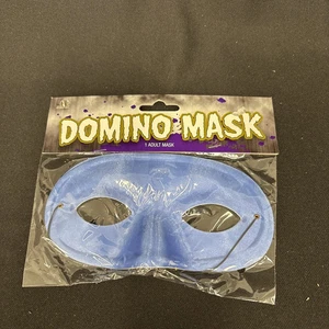 Blue Domino Half Mask Halloween - Picture 1 of 4