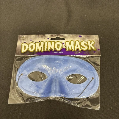 Blue Domino Half Mask Halloween - Image 1 of 4