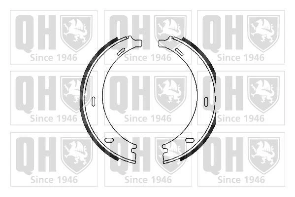 Juego de zapatas de freno de estacionamiento trasero izquierdo derecho para Mercedes-Benz Quinton Hazell BS1083 Foto 1 de 4