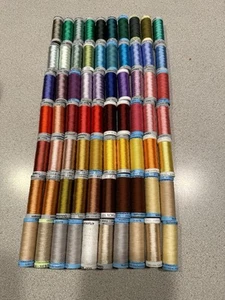 70 Spool Lot Of Gutermann And Sulky Embroidery Thread - Picture 1 of 7