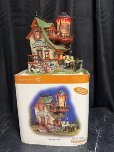 2004 DEPT DEPARTMENT 56 Halloween Village WITCH’S BREW PUB Light Up House - Bild 1 von 12