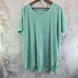 Anthropologie T Shirt Womens XL Blue Pilcro Tee Boho Short Sleeve Drop Shoulder - Picture 1 of 11