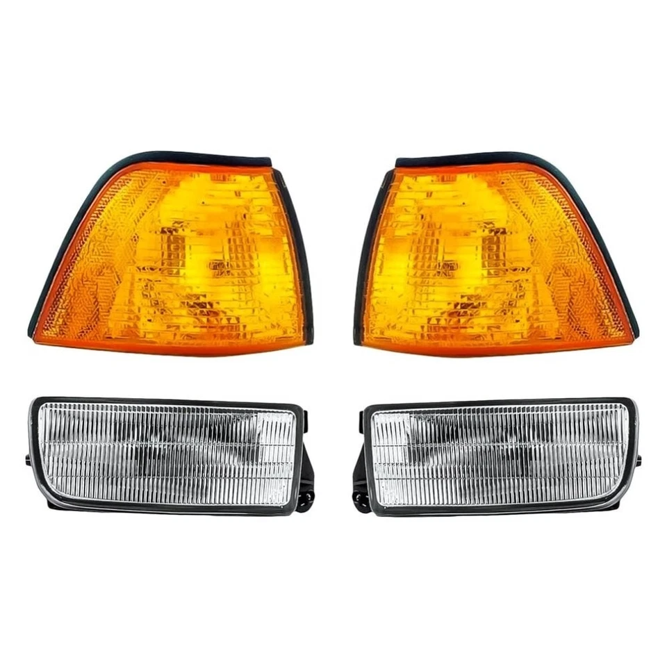 For BMW 318ti 95-99 4-Piece Kit (Driver and Passenger Side Fog Lights, Driver Foto 1 de 1