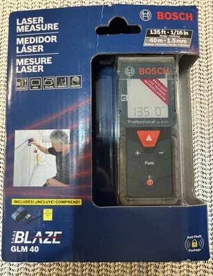 BOSCH Laser Measure. 40m/135ft.  GLM-40  BRAND NEW IN BOX - Old Stock - Image 1 of 4