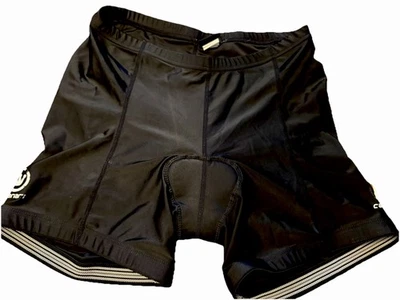 Mens  Canari Gel Spandex Black Padded Cycling Shorts Large - Image 1 of 3