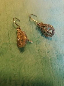 Sterling Silver 925 and Cubic Zirconia White Crystal Drop Dangle Hook Earrings♡♡ - Picture 1 of 2