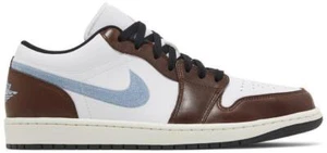 Size 9 - Air Jordan 1 Retro SE Low Brown Blue Grey - Picture 1 of 1