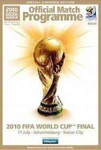 * PROGRAMME FINAL COUPE DU MONDE FIFA 2010 - HOLLANDE v ESPAGNE * - Photo 1 sur 1