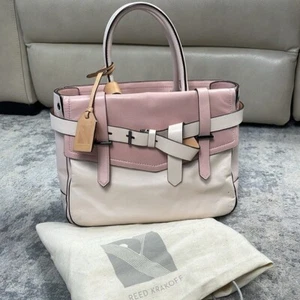 Reed Krakoff Color Block Boxer Bag Tasche Rosa Creme Leder - Bild 1 von 16
