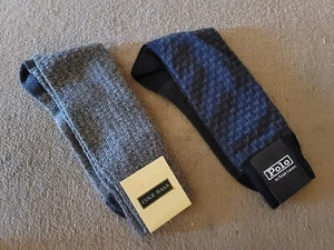 Ralph Lauren Polo & Cole Haan Dress Socks – Black & Taupe - 2pr - Picture 1 of 9