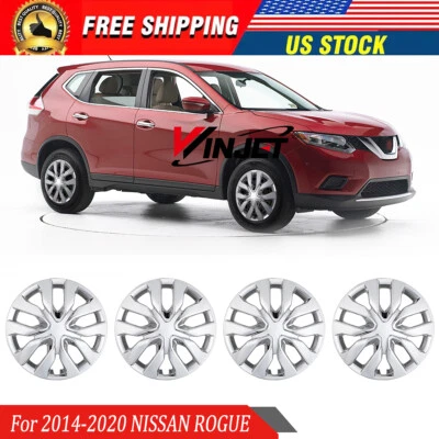 Tapacubos cromados 4 piezas 17" para Nissan Rogue 2014-2020 Snap On Wheel Foto 1 de 4