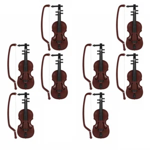 8 Sets Violin Musical Instrument Doll House Miniature Model Child Baby Kit - Picture 1 of 12