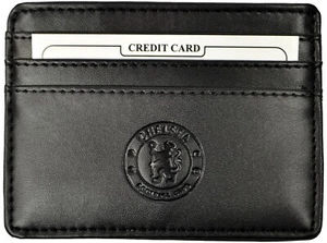 Chelsea FC Official Black Credit Card Holder Wallet - Picture 1 of 2