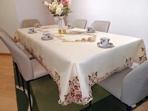 bestickte Tischdecke 150 x 250 cm - Bild 1 von 6