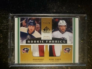 2013-14 SP Game Used Rookie Fabrics PATCHES RYAN MURRAY & BOONE JENNER 17/25 SSP - Picture 1 of 2