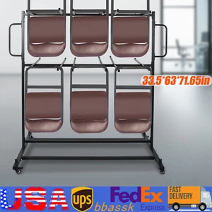 Carro Silla Plegable 84 Sillas Resistente Móvil Apilable Silla Mesa Dolly - Imagen 1 de 21