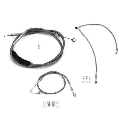 Cable de embrague de línea de freno de manillar de 14" 16" para Harley Breakout Fat Boy 15-17 ABS Foto 1 de 4